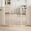 Dog Gate Set of 3 Solid fir wood 59.1 in Foldable Dog Gate