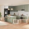 Dog Gate Set of 6 Natural Poplar wood 6 panels Foldable