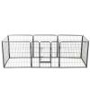 Dog Playpen Black Powder-coated steel 31.5x31.5 in per panel