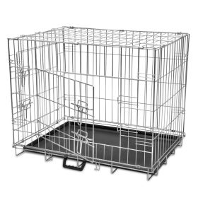 Dog Crate Galvanized steel Galvanized steel and plastic M