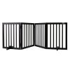 VEVOR Indoor Pet Barrier, 24" Height x 80.3" Width, 4-Panel Folding Gate for Pets, Adjustable and Versatile Dog Fence for Both Wide and Slim Openings