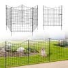 4 Panels Metal Decorative Garden Fence No Dig Animal Dog Barrier Garden Temporary Border Fencing for Yard Patio Outdoor 4 Panels 36"(L)×39"(H)+1 Gate