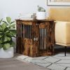 Dog Crate Furniture Smoked oak Engineered wood, steel Medium