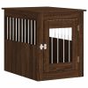 Dog Crate Furniture Brown Oak Engineered wood and steel