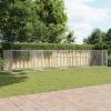 Dog Cage Grey Galvanized Steel 26.2 x 6.6 x 4.9 ft Durable