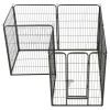 Dog Playpen Black Powder-coated steel 31.5 x 39.4 in Durable