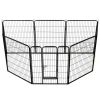 Dog Playpen Black Powder-coated steel 31.5 x 39.4 in Durable