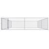 Dog Kennel Silver Galvanized Steel Large Dog Kennel Rectangular