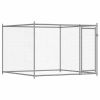 Dog Cage Grey Galvanized Steel 6.6x6.6x4.9 ft Durable Dog Cage