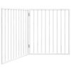 Dog Gate Set of 2 White Poplar Wood 63.0 in total length