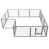 Dog Playpen Black Powder-coated steel 31.5x23.6 in panels