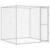 Dog Cage Silver 78.74 x 78.74 x 78.74 in Galvanised Steel