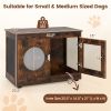 2-in-1 Dog Crate End Table - Rustic Brown, 88lbs Capacity, Farmhouse Style, 32.5"x18.5"x23.5"