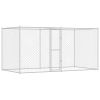 Dog Cage Silver 157.48 x 78.74 x 78.74 in Galvanised Steel