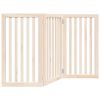 Dog Gate Set of 3 Natural Wood Poplar Wood Medium Foldable