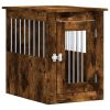 Dog Crate Furniture Smoked oak Engineered wood, steel Medium
