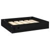 Dog Bed Black Solid pine wood 20.3 x 17.3 x 3.5 in Durable