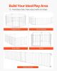 VEVOR Baby Gate, 192 Inches Extra Wide, 28 Inches High 8-Panel Foldable Dog Gate, for Child Pet Security, One-Hand Open