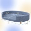 Dog Couch for Large Dogs with Removable Top, Washable Cover, Blue
