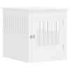 Dog Crate Furniture White Engineered wood Medium Locks