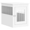 Dog Crate Furniture White Engineered wood, steel Medium Dog Crate