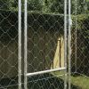 Dog Cage with Roof Silver 157.48 x 78.74 x 101.57 in