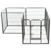Dog Playpen Black Powder-coated steel 31.5x31.5 in per panel