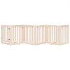 Dog Gate Set of 6 Light brown Poplar wood 118.1 in total length