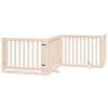Dog Gate Set of 4 Brown Poplar wood 126 in Foldable Dog Gate