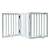 VEVOR Free Standing Dog Gate, 24" H x 60" W Freestanding Pet Gate, 3 Panels Foldable Dog Gate for Wide and Narrow Passageways