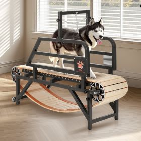 Dog Treadmill For Medium Dogs Up To 220 Lbs Indoor Pet Running Machine (Option: Black)